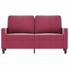 vidaXL Sofa 2-osobowa, winna czerwień, 120 cm, tapicerowana aksamitem