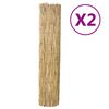 vidaXL Panele ogrodzeniowe z trzciny, 2 szt., 150x500 cm