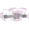 vidaXL Zestaw do jadalni w ogrodzie z poduszką 7 pcs Beżowy i szary