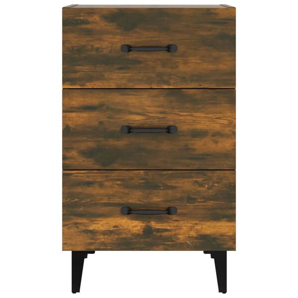 vidaXL Szafka nocna, przydymiony dąb, 40x40x66 cm