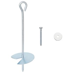 vidaXL Kotwa ziemna 10 pcs srebrny &Oslash;10 x 30 cm Galwanizowany metal