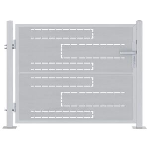 vidaXL Brama ogrodowa 85 x 70 cm Stal nierdzewna srebrny Zamykane
