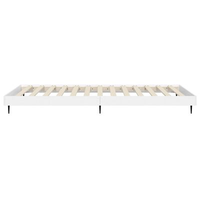 vidaXL Rama łóżka, biała, 90x190 cm, materiał drewnopochodny