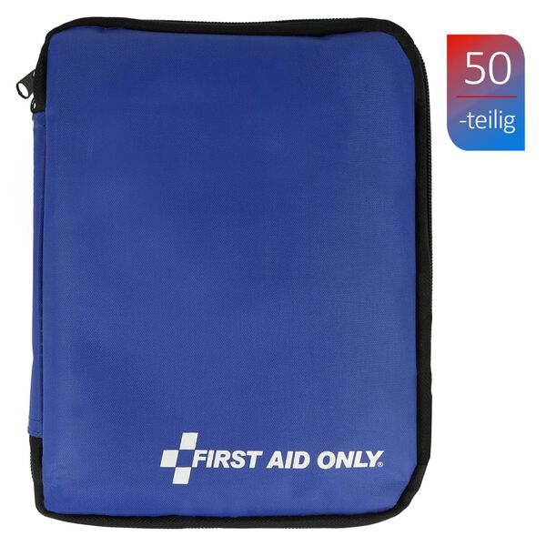 FIRST AID ONLY Apteczka 50-elementowa, z suwakiem, niebieska