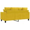vidaXL Sofa 2-osobowa, ż&oacute;łta, 140 cm, tapicerowana aksamitem