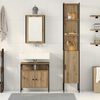 vidaXL Zestaw mebli łazienkowych z p&oacute;łką 3 pcs Dąb rzemieślniczy