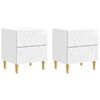 vidaXL Stolik nocny 2 pcs Biały wysoki połysk 43 x 34,5 x 48 cm