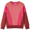 Bluza dziecięca w bloki kolor&oacute;w, r&oacute;ż i henna, 116