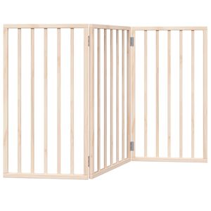 vidaXL Bramka dla psa składana 3 panele 150 cm drewno topolowe