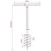 vidaXL Świder glebowy z uchwytem, 150 mm, przedłużany, 9 m, stal