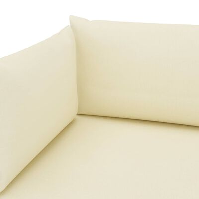 vidaXL Poduszki na sofę z palet, 3 szt., kremowe, tkanina