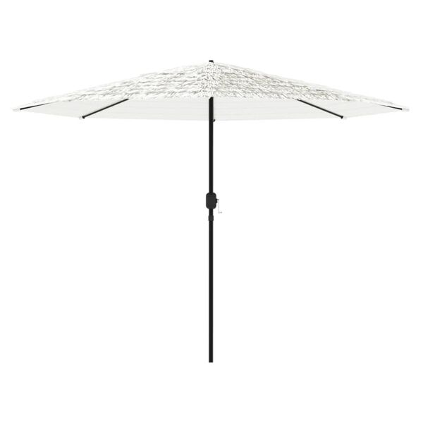 vidaXL Parasol ogrodowy na stalowym słupku, biały, 388x388x248 cm