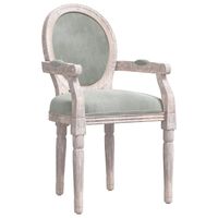 vidaXL Krzesło stołowe, jasnoszare, 54x56x96,5 cm, obite aksamitem