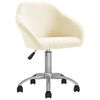 vidaXL Obrotowe krzesła stołowe, 2 szt., kremowe, obite tkaniną