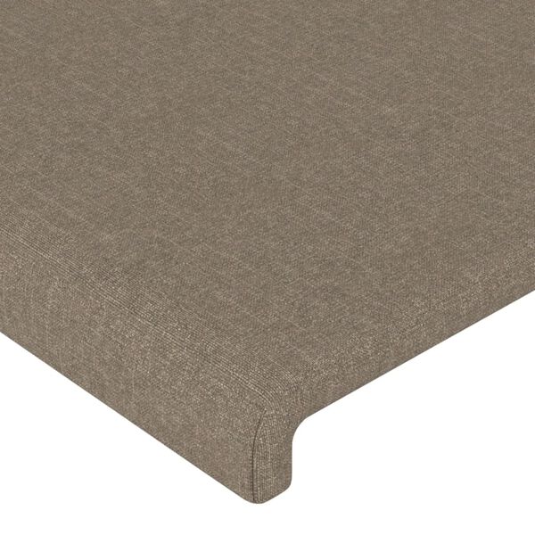 vidaXL Zagł&oacute;wek taupe 80x5x118/128 cm tkanina