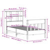 vidaXL Rama ł&oacute;żka bez materaca, 90x200 cm, lite drewno sosnowe