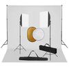 vidaXL Zestaw studyjny z lampami softbox, tłem i blendami