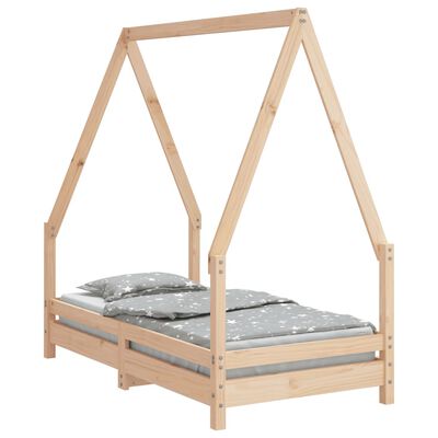vidaXL Rama łóżka dziecięcego, 70x140 cm, drewno sosnowe