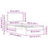 vidaXL Ramka ł&oacute;żka z tapicerowanym wezgłowiem Jasnoszary 90 x 200 cm