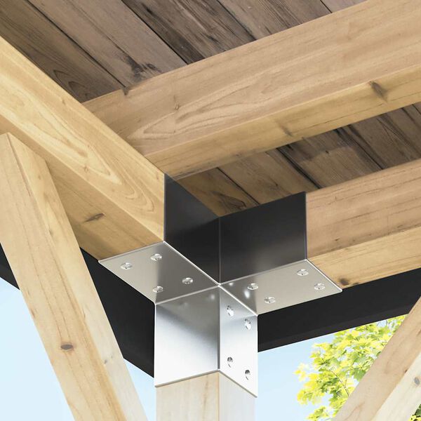 vidaXL Łączniki w kształcie Y, 4 szt., galwanizowany metal, 71x71 mm