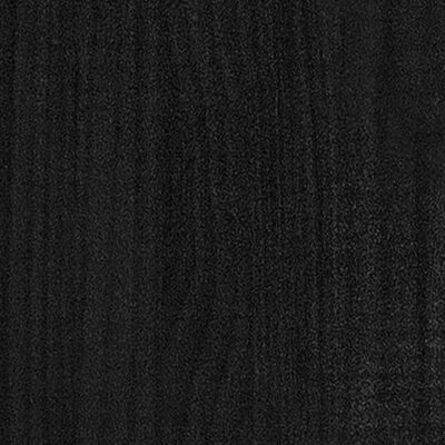 vidaXL Donica ogrodowa, czarna, 100x50x50 cm, lite drewno sosnowe