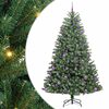 vidaXL Sztuczna choinka z zawiasami zielony 180 cm PVC i Metal