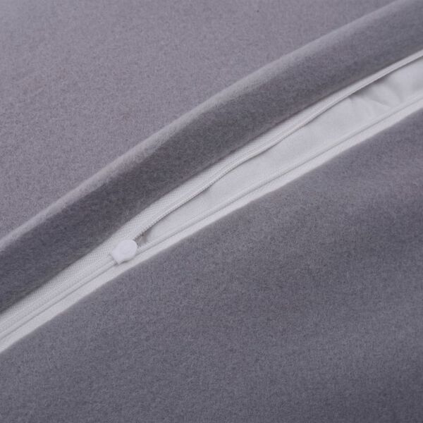 vidaXL 5-częściowy zestaw pościeli, flanelowy, szary, 200x220/60x70 cm