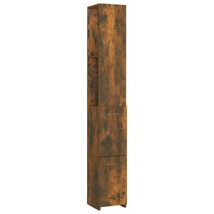 vidaXL Szafka łazienkowa, przydymiony dąb, 25x26,5x170 cm