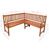 vidaXL Narożna ławka ogrodowa z poduszkami, 150 cm, drewno akacjowe