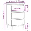 vidaXL Komoda, biała, 40x35x70 cm, materiał drewnopochodny