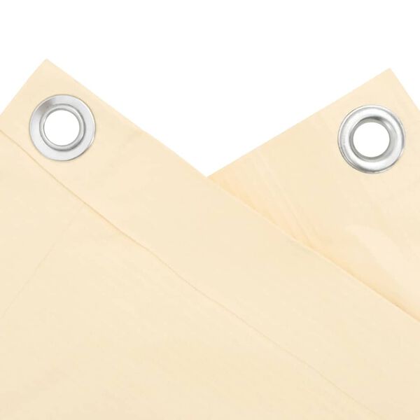 vidaXL Osłona balkonowa, kremowa, 800x75 cm, PVC