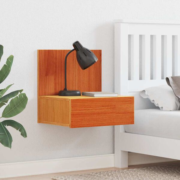 vidaXL Stolik nocny z szufladą 2 pcs Woskowy Brąz 42 x 32,5 x 40 cm