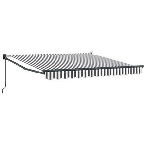vidaXL Zwijana markiza, antracytowo-biała, 3x2,5m, tkanina i aluminium