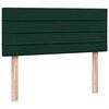 vidaXL Ł&oacute;żko kontynentalne z materacem, ciemnozielone, 120x220 cm