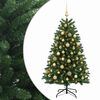 vidaXL Sztuczna choinka, średniozielona, z bombkami 150 cm 150 LED