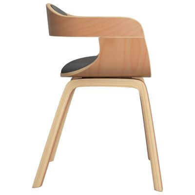 vidaXL Krzesło stołowe, jasnoszare, gięte drewno i tkanina