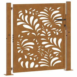 vidaXL Brama ogrodowa 100x100 cm Stal nierdzewna Wz&oacute;r fali
