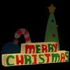 vidaXL Nadmuchiwany napis &bdquo;Merry Christmas&rdquo; z LED, 197 cm