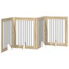 vidaXL Składana bramka dla psa z podp&oacute;rkami 4 pcs dąb Sonoma 321 cm
