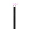 vidaXL Linka robocza, czarna, 2 mm, 250 m, poliester