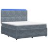 vidaXL Ł&oacute;żko z box spring LED z materacem ciemnoszary 160 x 200 cm