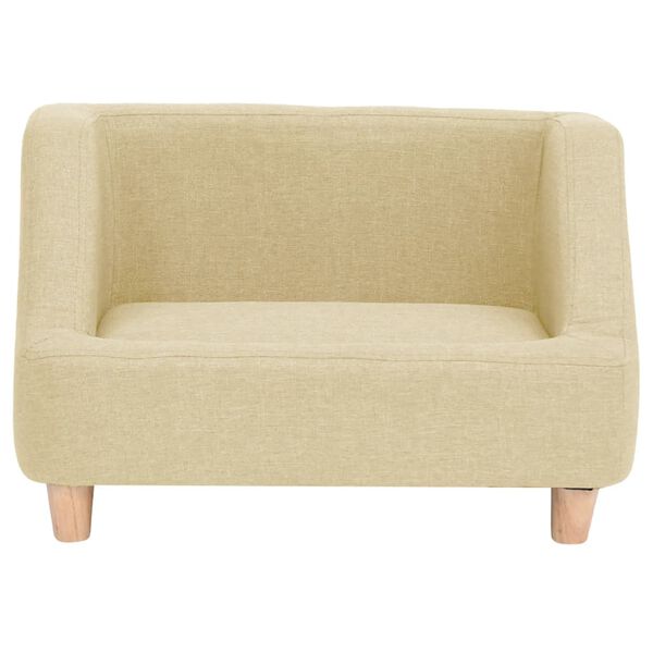 vidaXL Sofa dla psa, kremowa, 60x37x39 cm, lniana