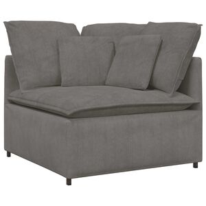 vidaXL Modułowy Narożnik Sofa z Poduszkami Jasnoszary 100 cm