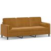 vidaXL 3-osobowa sofa z poduszkami, brązowa, 180 cm, aksamit