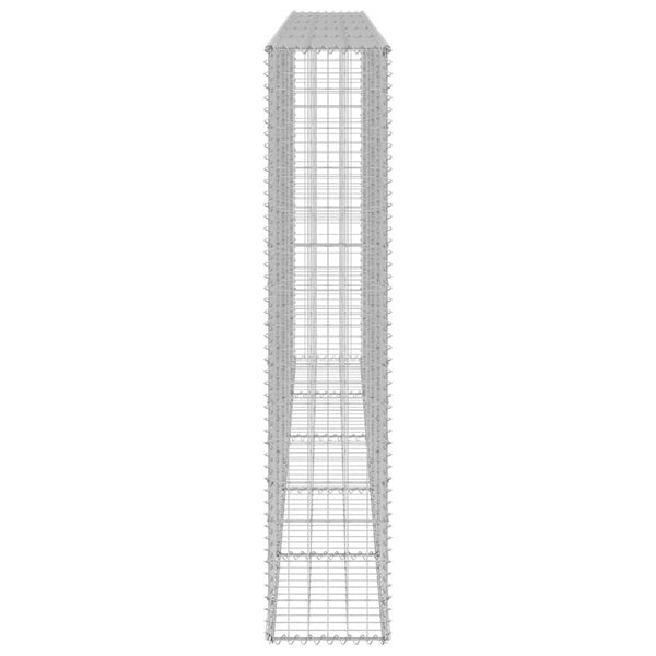 vidaXL Ściana gabionowa z pokrywami, galwanizowana stal, 300x30x150 cm