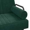 vidaXL Rozkładana kanapa z podłokietnikami, ciemnozielona, aksamitna