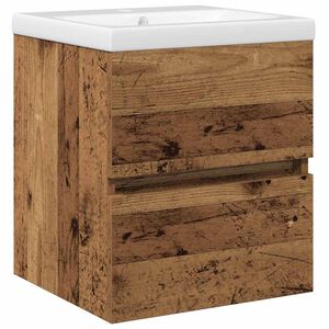 vidaXL Szafka pod umywalkę z drzwiami Czarny Dąb 80 x 39 x 62 cm