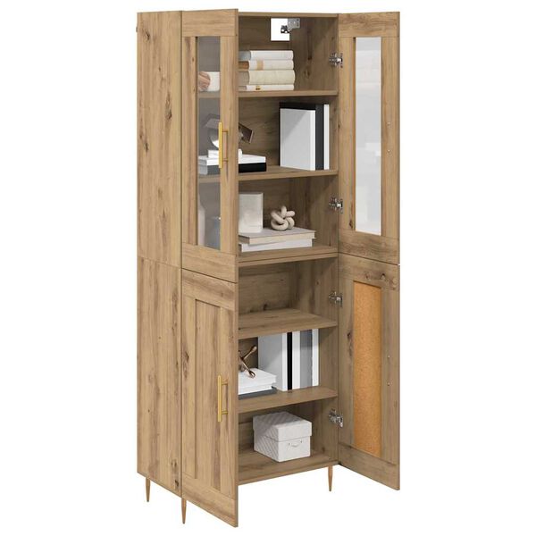 vidaXL Highboard 2 pcs Dąb rzemieślniczy Materiał drewnopochodny