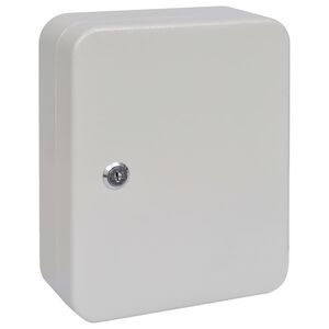 vidaXL Skrzynka na klucze Kość słoniowa 20 x 7,5 x 25 cm Stal