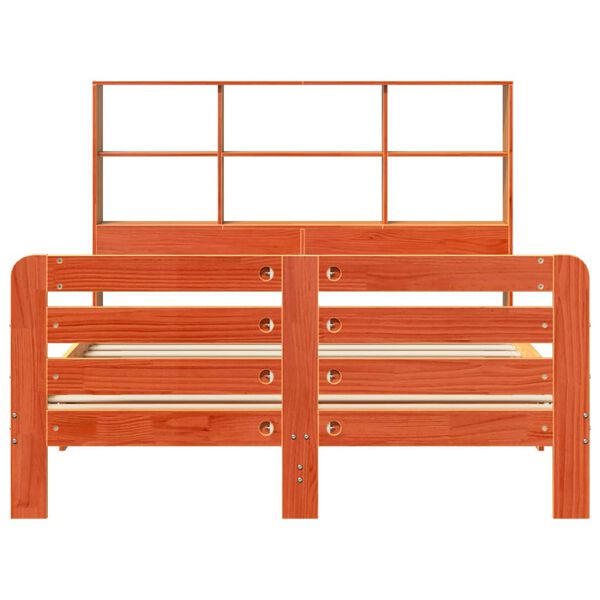 vidaXL Rama ł&oacute;żka bez materaca, woskowy brąz, 120x200 cm, lita sosna